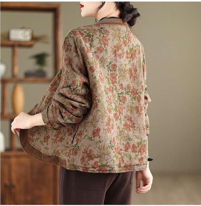 冬新作 予約商品 大きいサイズ レディース カーディガン 小花柄 総柄 ボタンカーディガン トップス コーデュロイパイピング LL 3L 4L 5L 韓国ファッション かわいい 大人 30代 40代 50代 冬服 202310の通販は