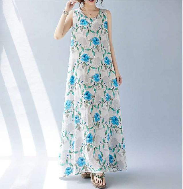 冬新作 予約商品 大きいサイズ レディース 総柄 ロング丈 フレア マキシワンピース フラワー 花柄 デザイン プリント ワンピース 大人 30代 40代 50代 夏服 202407の通販は 5,510円