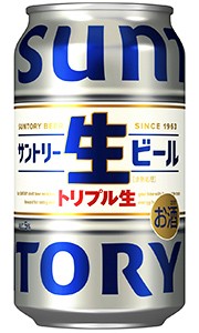 サントリー 生ビール トリプル生 350ml 缶 × 24本 1ケースの通販はau