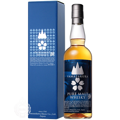 笹の川酒造 YAMAZAKURA 山桜 ピュアモルト ウイスキー 48度 700ml 瓶 【箱入り】の通販は 6,380円