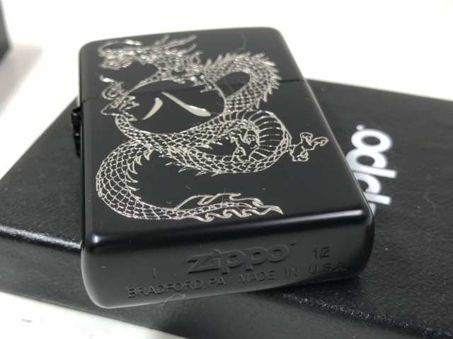 ジッポー2012年 絶版 Zippo 和柄竜 ドラゴン 細密彫（龍）マット