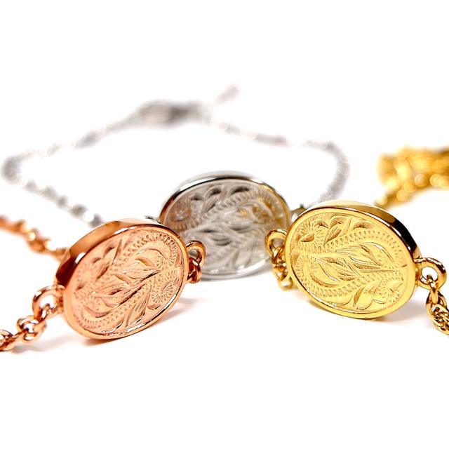 ハワイアンジュエリー ブレスレット コイン レディース メンズ スクロール 波 金属アレルギー対応 サージカル ステンレス プレゼント インスタ ラッピング対応 の通販は 6,700円