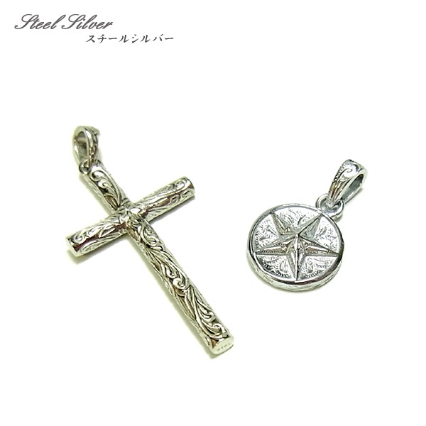 ハワイアンジュエリー ネックレス 刻印可能 2連 ゴールド シルバー クロス スター 星 お花 アロマ 誕生日 記念 ラッピング対応 アレル｜au  PAY マーケット
