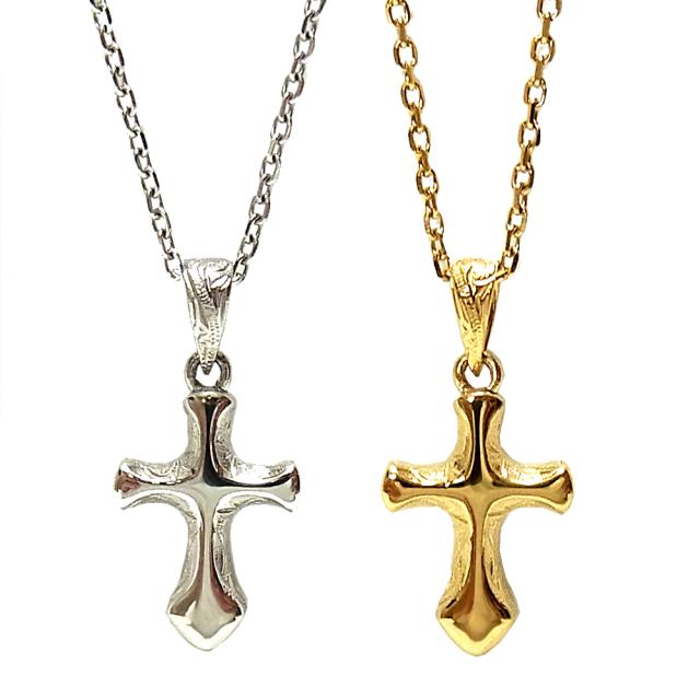 ハワイアンジュエリー ネックレス クロス レディース メンズ  カレイキニ K14イエローゴールドコーティング スチールシルバー サージカルステンレス インスタ ラッピング対応 アレルギー対応 の通販は 5,000円