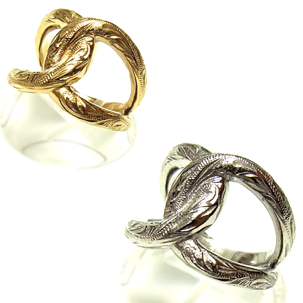 ハワイアンジュエリー リング K14イエローゴールドコーティング サージカルステンレス シルバー プルメリア 記念日 誕生日 プレゼント ギフト ラッピング対応 アレルギー対応 ペアリング セットにも の通販は