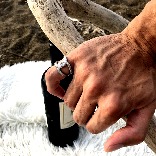 ハワイアンジュエリー リング K14イエローゴールドコーティング サージカルステンレス シルバー プルメリア 記念日 誕生日 プレゼント ギフト ラッピング対応 アレルギー対応 ペアリング セットにも の通販は