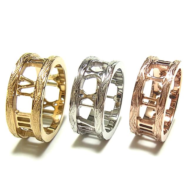 ハワイアンジュエリー リング 指輪 スクロール アトラス 数字 レディース メンズ 金属アレルギー対応 サージカル ステンレス ラッピング対応 ペアリング セットにも の通販は