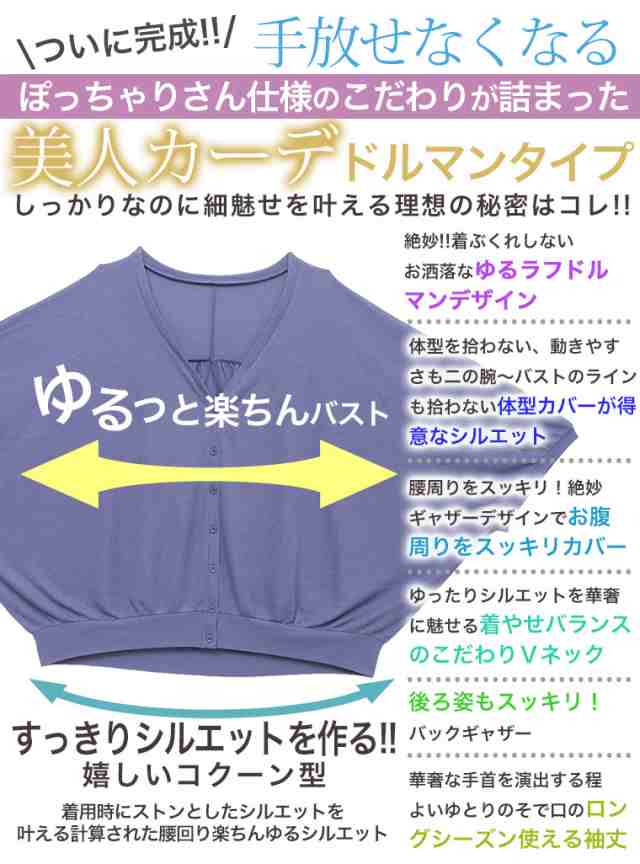 春新作 大きいサイズ レディース カーディガン 選べるシルエット お悩み対応 腕周り 楽ちん ゆるっと スッキリ シンプル カーディガンの通販はau Pay マーケット ハッピーマリリン