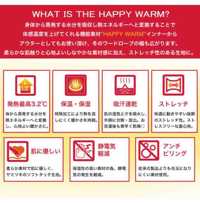 秋新作 大きいサイズ レディース トップス | サイズ追加 HAPPYWARM お肌に優しい嬉しい7つの機能/発熱/保温・保湿/吸水速乾HEAT裏起毛  選の通販はau PAY マーケット - ハッピーマリリン