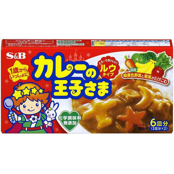 S&B エスビー カレーの王子さま ルウ 80g