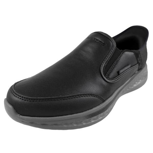 スケッチャーズ SKECHERS SLIP-INS SLADE-COOPER スリップインズ スレイド クーパー 205237 BLK スリッポン ウォーキング 黒 本革 フリ