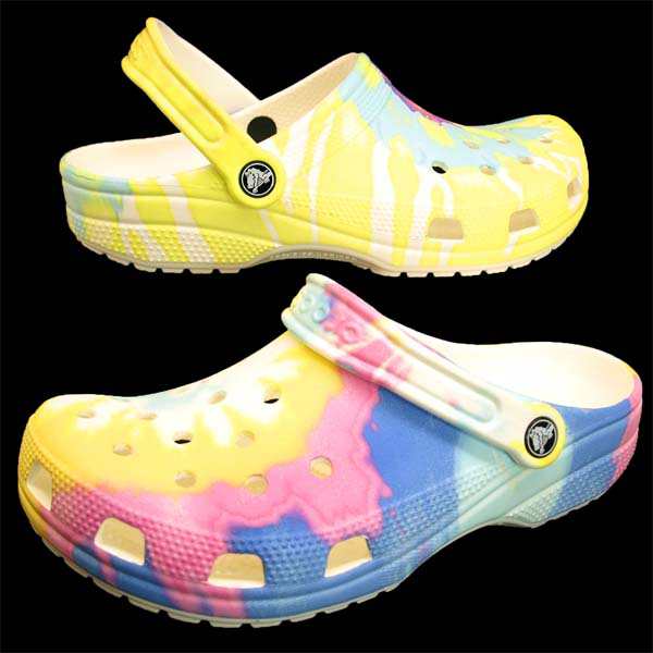 crocs classic tie dye