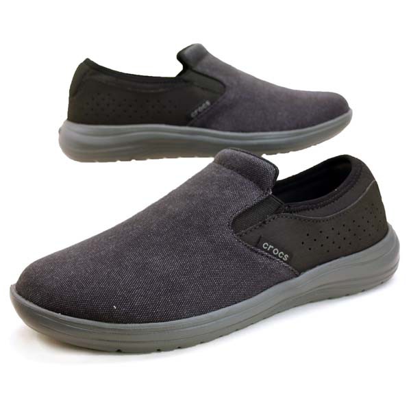 クロックス Crocs Reviva Canvas Slipon Men 6062 0dd 黒 灰 リバイバ キャンバス スリッポン スニーカー メンズの通販はau Pay マーケット クリックマーケット Au Payマーケット店