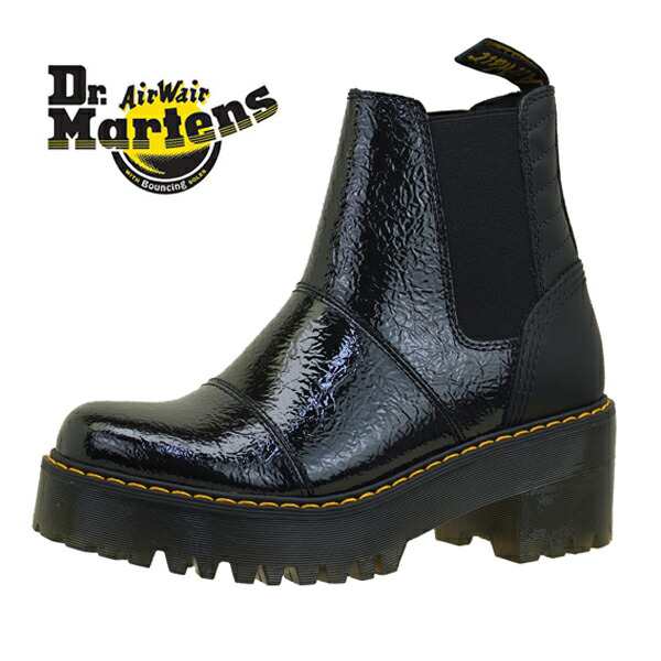 [日本正規品] ドクターマーチン Dr.Martens ROZALIE ロザリー 27723001 サイドゴア チェルシーブーツ パテント黒 レディー シンプル チャ