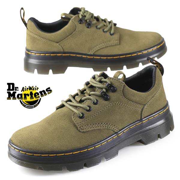 スエードクリーナープレゼント】 ドドクターマーチン Dr.Martens REEDER SUEDE 31221538 リーダー スエード オリーブ  5タイシューズ スニーカー メンズ カジュアル シンプル 送料無料 その他スニーカー