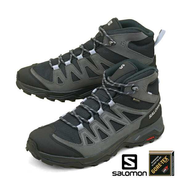 サロモン SALOMON X WARD LEATHER MID GTX 471817 黒灰 ハイキング