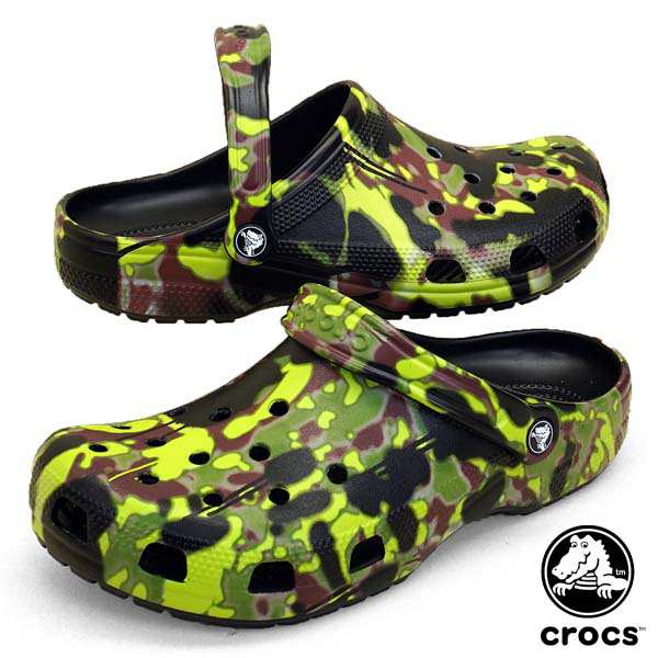 クロックス crocs CLASSIC SPRAY CAMO CLOG 208261 001 クラシック