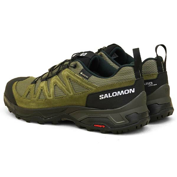 サロモン SALOMON X WARD LEATHER GTX 471822 緑 ローカット