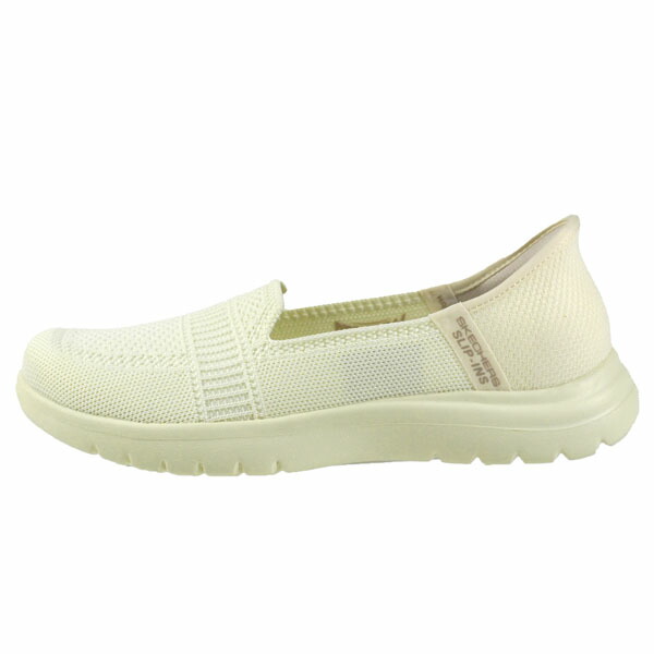 スケッチャーズ SKECHERS SLIP-INS ON - THE - GO FLEX - CAMELLIA 138181 OFWT スリップインズ 白 スリッポン ニット 高通気性 バレエシューズ カジュアルパンプス シンプル レディース 送料無料の通販は
