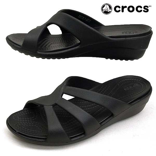 crocs sanrah strappy wedge sandal