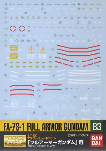 ガンダムデカール Gd Mg 1 100 Fa 78 1 フルアーマーガンダム用 機動戦士ガンダム 新品 ガンプラ シール ステッ の通販はau Pay マーケット ゲーム ホビー ケンビル