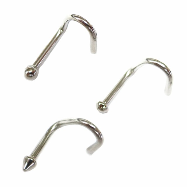鼻ピアス　18G   スクリュータイプ　2本セット　2mm