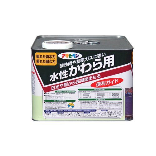 アサヒペン 水性かわら用 銀黒 7L 【北海道・沖縄・離島配送不可】