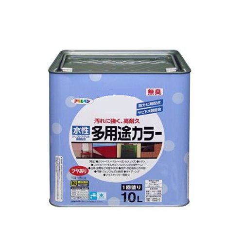 アサヒペン 水性多用途カラー 10L 黒の通販は
