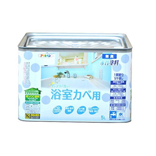 アサヒペン NEW水性インテリアカラー 浴室カベ用 5L 白 【北海道・沖縄・離島配送不可】