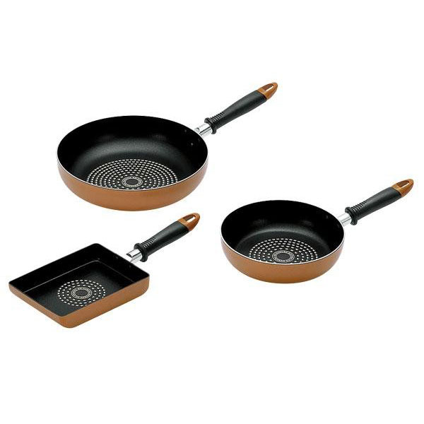 来栖けい　ダイヤモンドコーティング　フライパン3点セット　KKCH-800Sの通販は