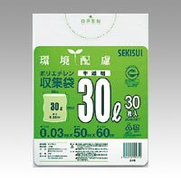 （まとめ買い）積水化学 ポリエチレン収集袋半透明30L 半透明 J5303HT 00067223 〔×10〕 【北海道・沖縄・離島配送不可】