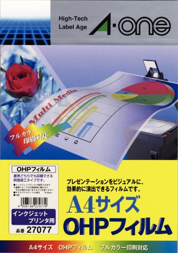 （まとめ買い）エーワン OHPフィルム インクジェットプリンタ用 27077 00030008 〔×3〕の通販は 5,086円