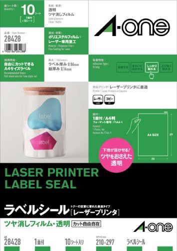 （まとめ買い）エーワン レーザープリンタラベル透明艶消し10枚入 28428 00052374 〔×3〕の通販は