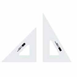 （まとめ買い）内田洋行 三角定規 30cmX3mm 面取り 1-809-3031 00958389 〔×3〕 【北海道・沖縄・離島配送不可】