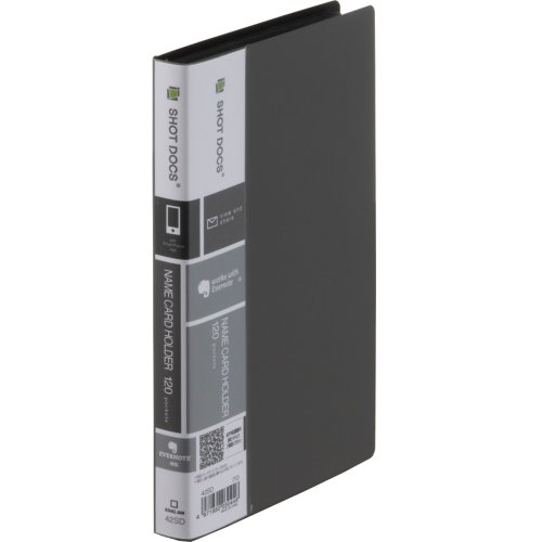 （まとめ買い）キングジム ショットドックス 名刺ホルダー 黒 42SDｸﾛ 00015707 〔10冊セット〕の通販は 4,754円