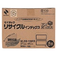 （まとめ買い）ニチバン マイタックリサイクルインデックス 赤枠 MLBB-133RR ｱｶﾜｸ 00043351 〔×3〕 【北海道・沖縄・離島配送不可】