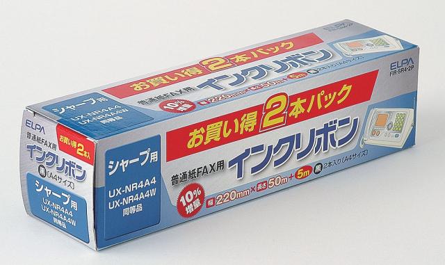 （まとめ買い）ELPA FAXインクリボン FIR-SR4-2P 〔×3〕 【北海道・沖縄・離島配送不可】