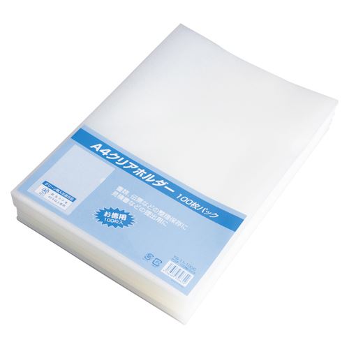 （まとめ買い）山口工業 クリアホルダー YG-11-100C 00052840 〔×3〕 【北海道・沖縄・離島配送不可】