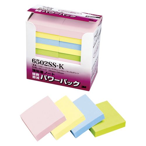 （まとめ買い）スリーエム ポストイットパワーパック強粘着ノート20 6502SS-K 00023868 〔×3〕 【北海道・沖縄・離島配送不可】
