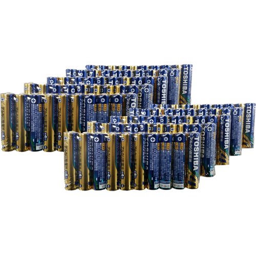 （まとめ買い）東芝 アルカリ乾電池 単四 100本パック LR03L100P 00030125 〔×3〕 【北海道・沖縄・離島配送不可】