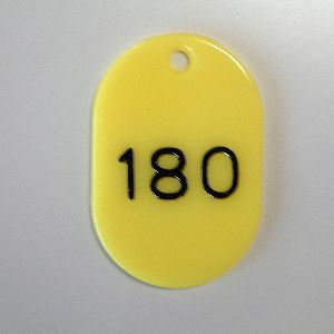 （まとめ買い）クラウン 番号札 番号入〔大151-200〕 黄 CR-BG44-Y 00031250 〔×3〕 【北海道・沖縄・離島配送不可】