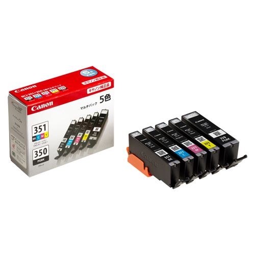 （まとめ買い）キヤノン キヤノン インクタンク 5色マルチP BCI-351+350/5MP 00016376 〔×3〕の通販は