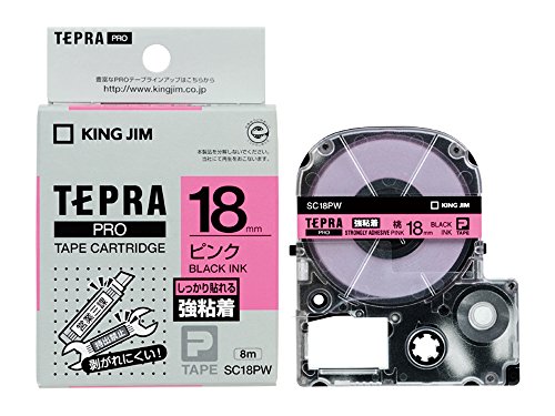 （まとめ買い）キングジム テプラPROテ-プ強粘着タイプピン/黒字 SC18PW 00028518 〔3個セット〕の通販は