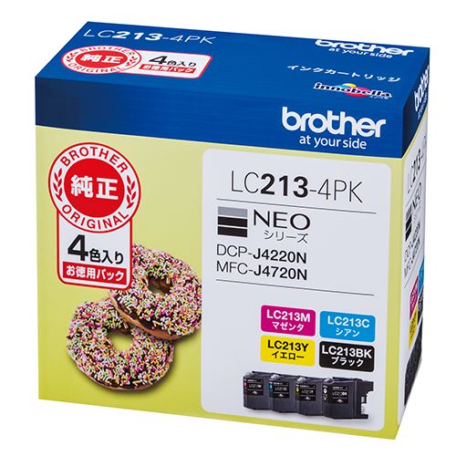 （まとめ買い）ブラザー インクカートリッジ 4個パック LC213-4PK 00025775 〔×3〕 【北海道・沖縄・離島配送不可】
