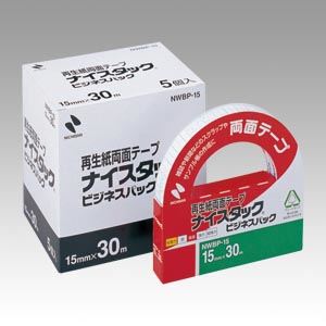 （まとめ買い）ニチバン ナイスタック ビジネスパック(5個入) NWBP-15 00071080 〔×3〕 【北海道・沖縄・離島配送不可】