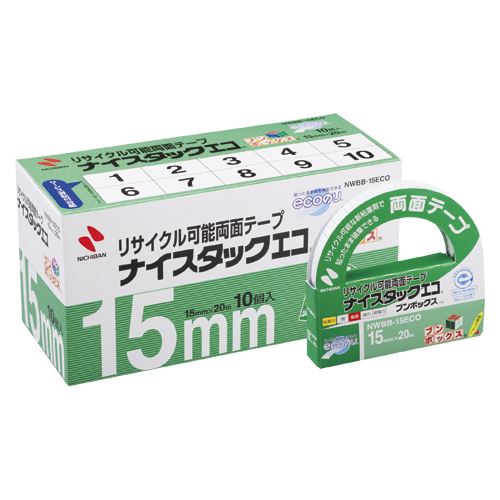 （まとめ買い）ニチバン ナイスタックエコ(R)ブンボックスTM NWBB-15ECO 00067774 〔×3〕 【北海道・沖縄・離島配送不可】