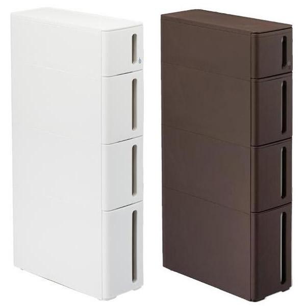 storanti(ストランティ)　プラスチックすきま収納ラック　ドロアーA　W170×D450×H850mm　ホワイト・DA-1210WHの通販は