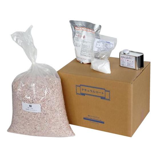 ナチュラルコート樹脂+砂利セット　赤色系　紅サンゴM　(約1平方メートル分) 【北海道・沖縄・離島配送不可】の通販は