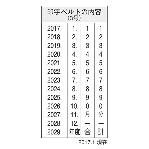 シヤチハタ 回転ゴム印 本西暦日付 3号 明朝体 NFH-3M