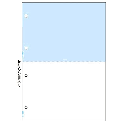まとめ買い）ヒサゴ マルチプリンタ帳票 A4 ブルー 2面 4穴 100枚入